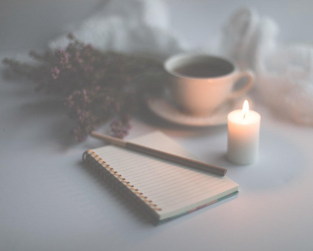 journal and coffee