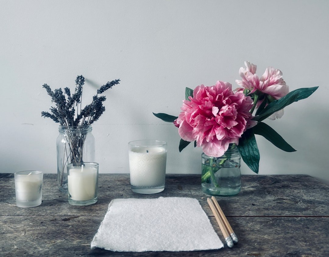 spa gift box candles flowers