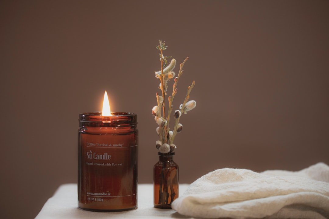 meditation cushion candle