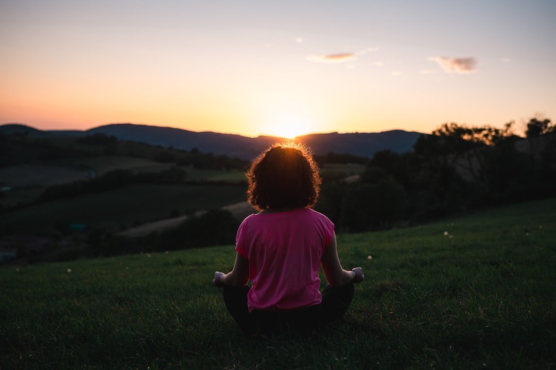 person meditation calm breathing