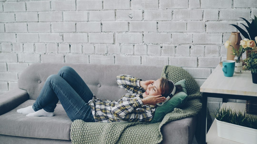 introvert relaxing alone at home