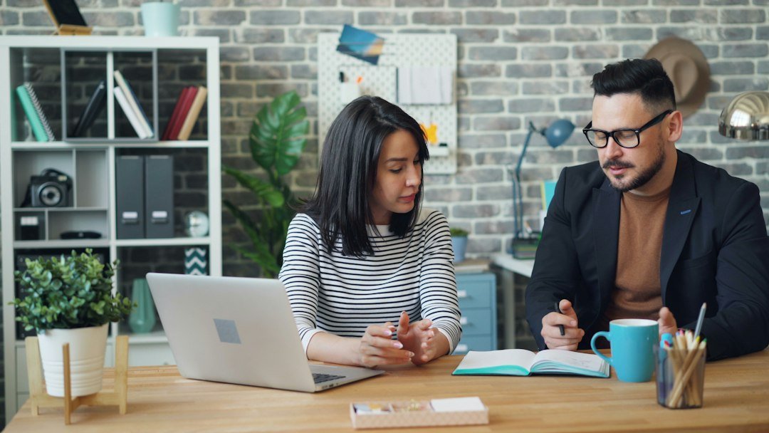 quiet office conversation