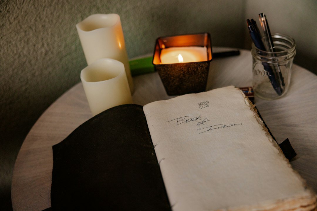open journal candle