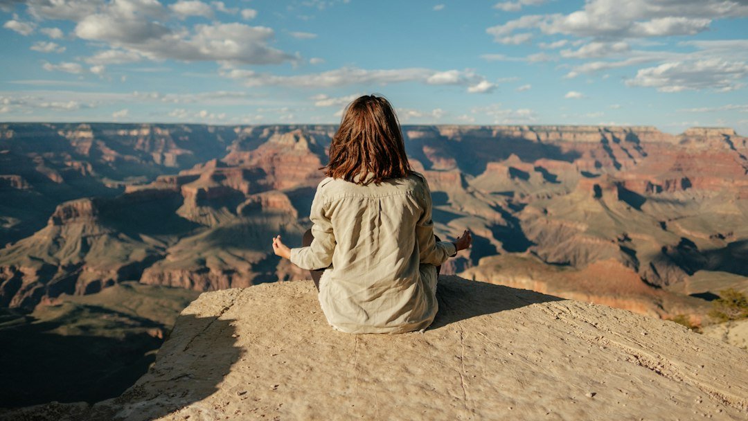 woman meditating nature peaceful