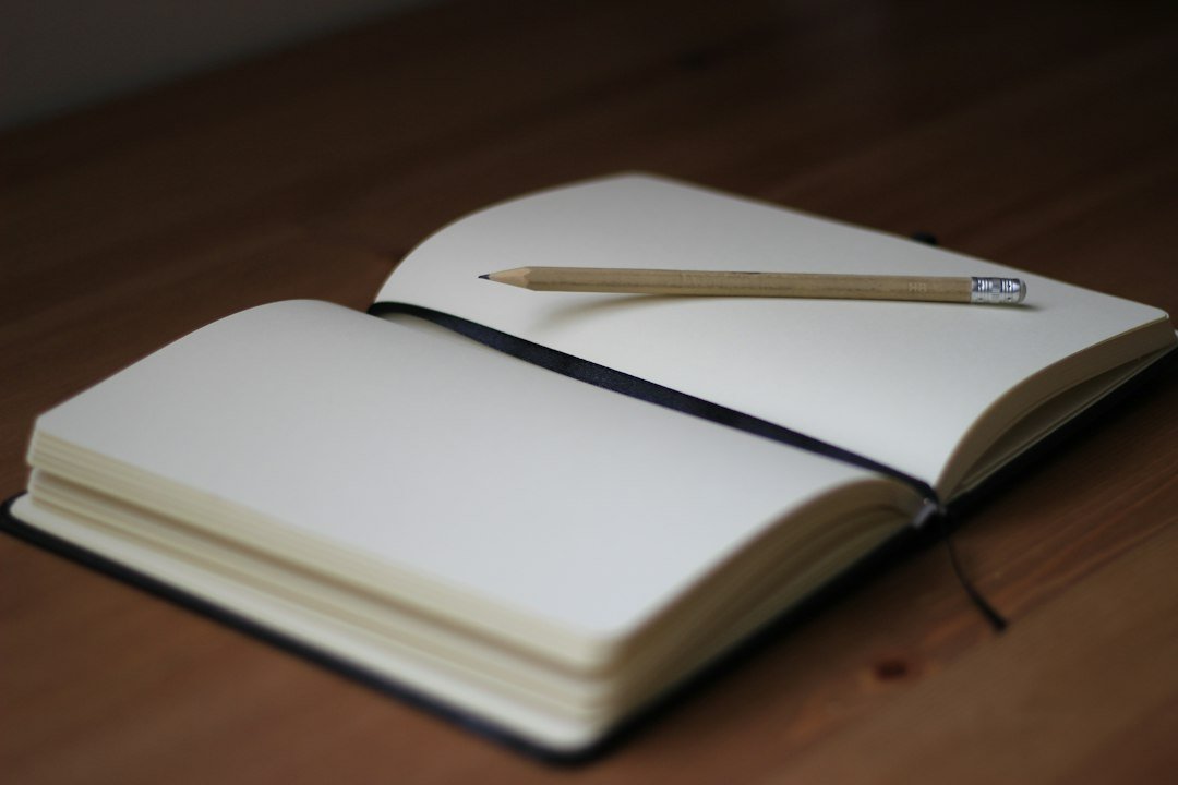 open journal pen desk