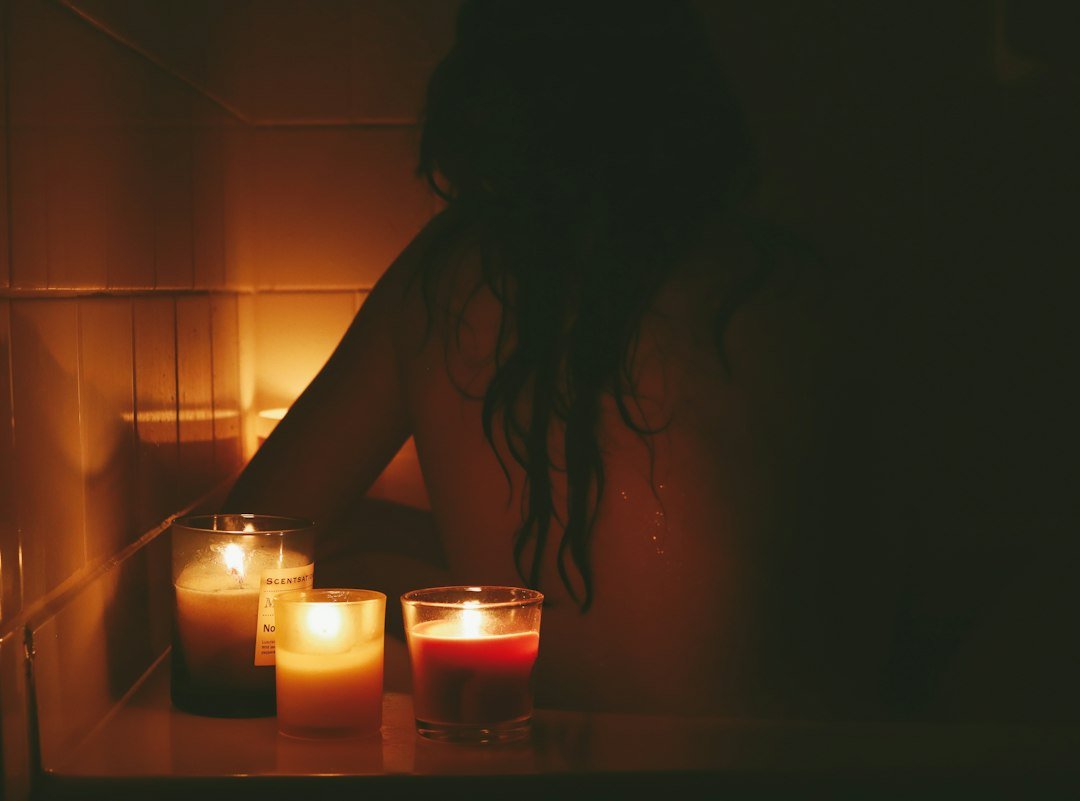 candles bath relaxation ritual